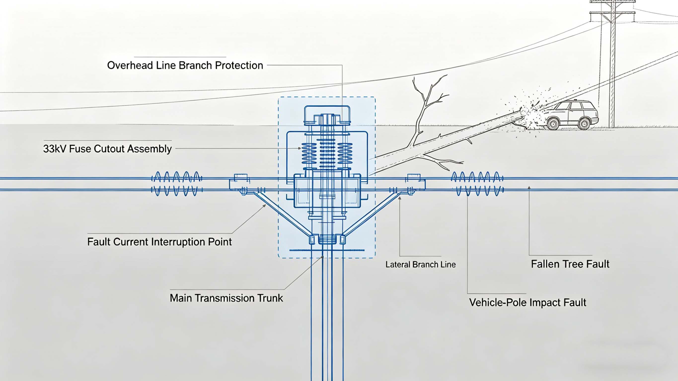 Conjunto completo de fusíveis do sistema de energia elétrica para transformador de distribuição FT-CFA1 para fornecedor da China