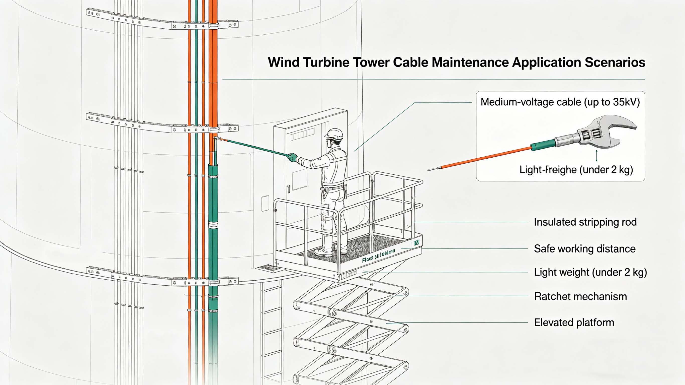 Electric Power System Insulated Wire Stripping Operating Rod FT-IWSO1 to China factory outlet