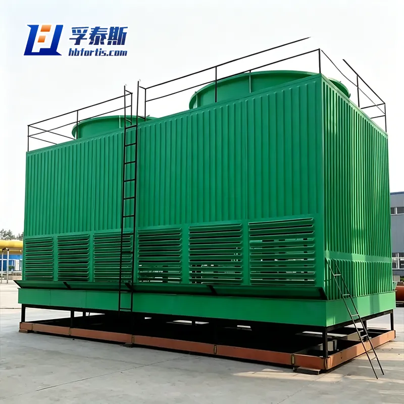 Fiberglass GFRP FRP Square Cross Flow Cooling Tower for HVAC Industrial Process FT-DSC500